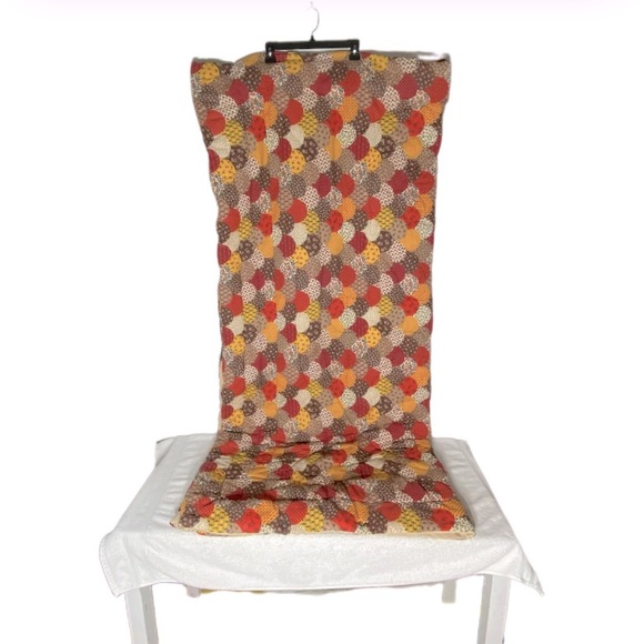Vintage 70s Boho Brown Orange Yellow Floral Sleeping Bag - Picture 3 of 16